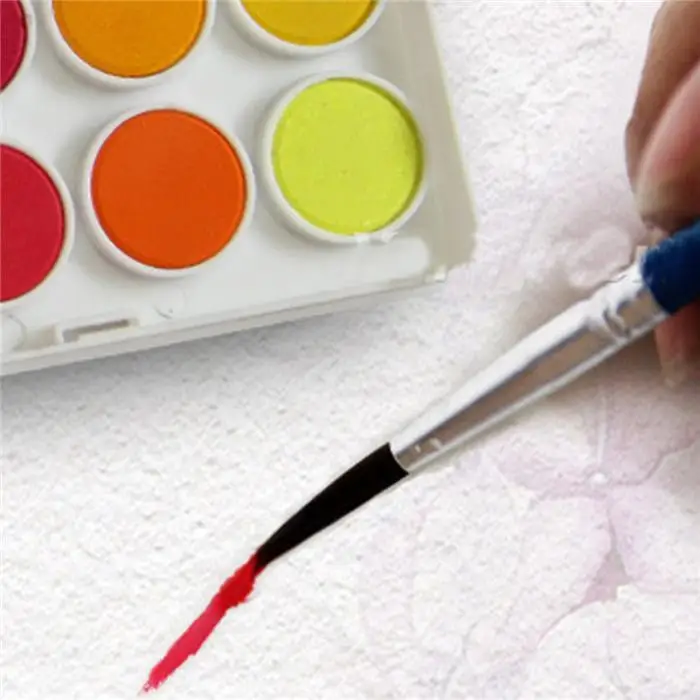 36 цветов DIY акварельное искусство Портативный многоцветный сплошной акварельный 2,2 см/0,9 дюйма набор красок для детей