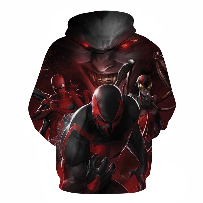 New Anime Spiderman Sweatshirt Fashion Men Women Long Sleeve Streetwear Hoodie DC Comics 3D Print H