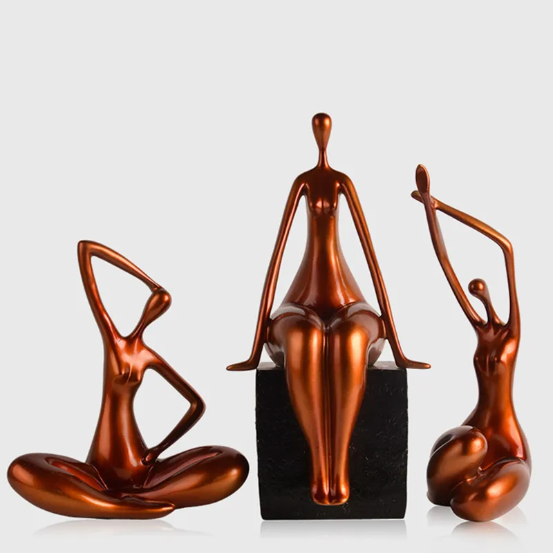  Creative Sculpture Figure Decoration European Style Abstraction Human Body Arts Resin Statue Fashio - 33059999390