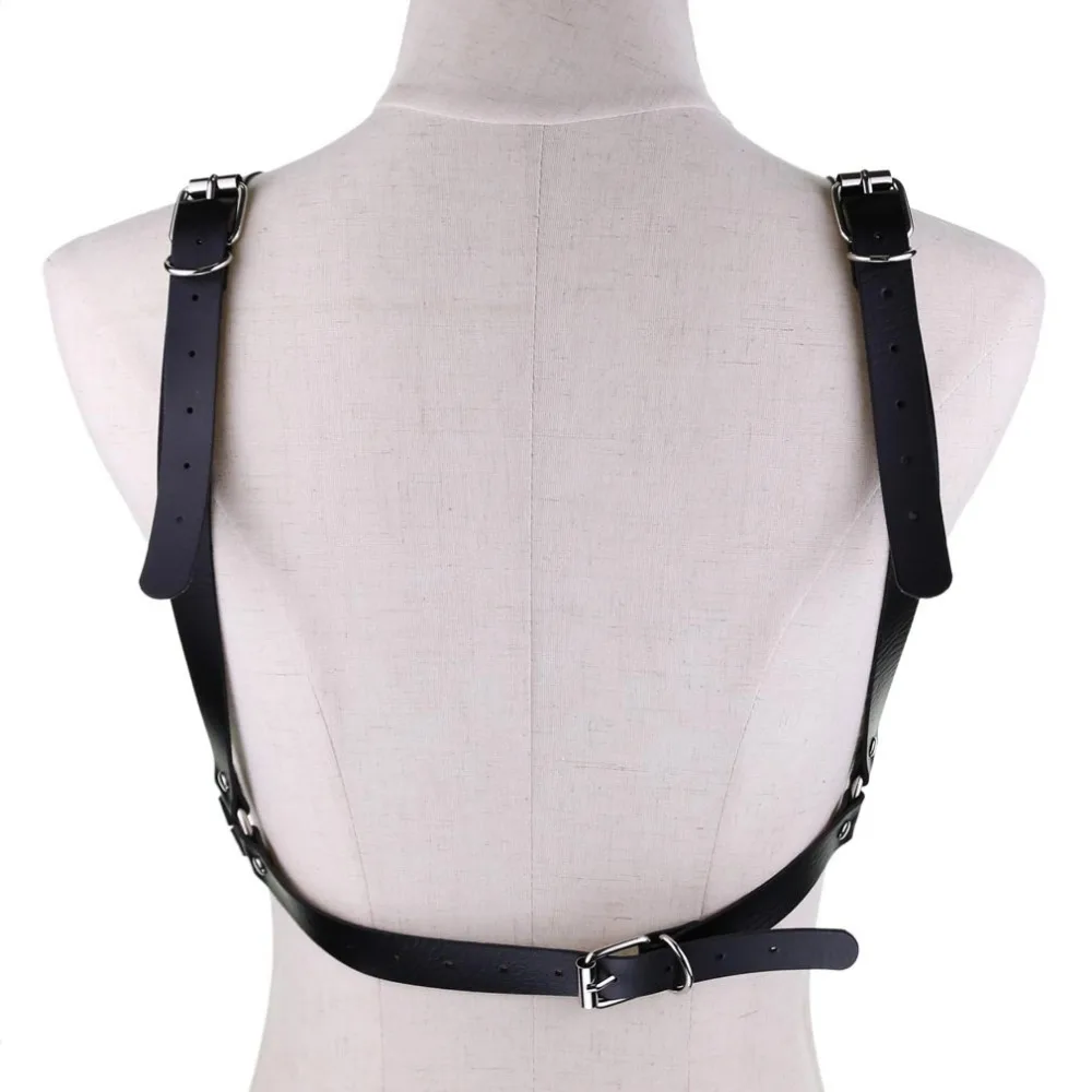 New Sexy pu Leather chain Harness bra Body chain Belt punk sexy chain top women body jewelry festival Fashion Jewelry