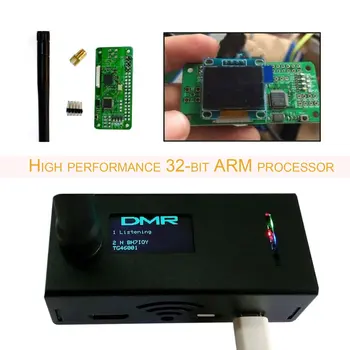 

Portable Size OLED Display Aluminum Signal Receiver MMDVM hotspot Support P25 DMR YSF + raspberry pi +OLED +Aerial+ Case