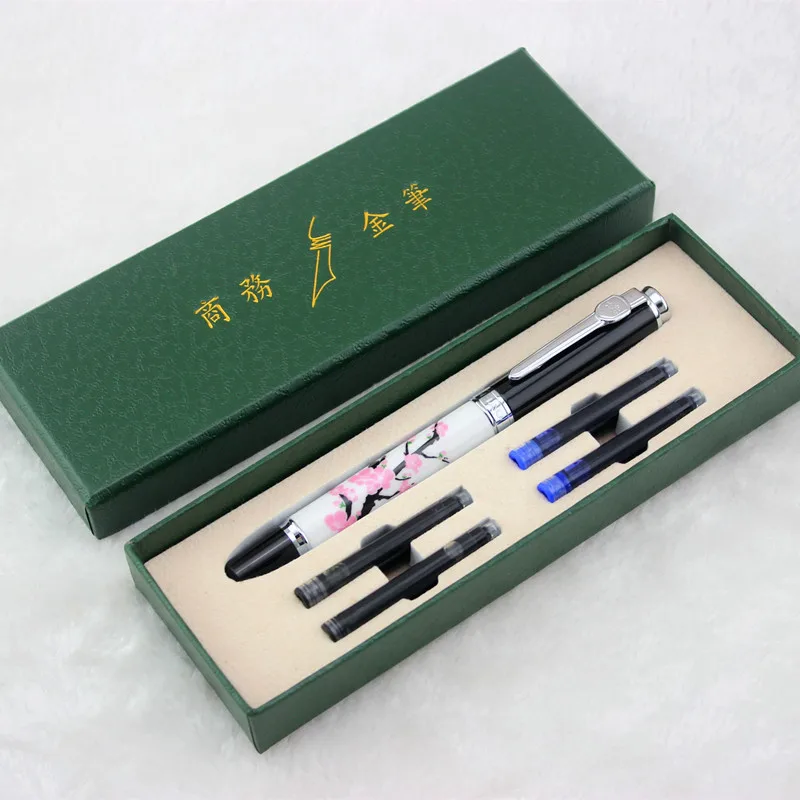 Серебряная клипса хорошая перьевая ручка Jinhao 1 шт./лот F Nib 0 5 мм Студенческая