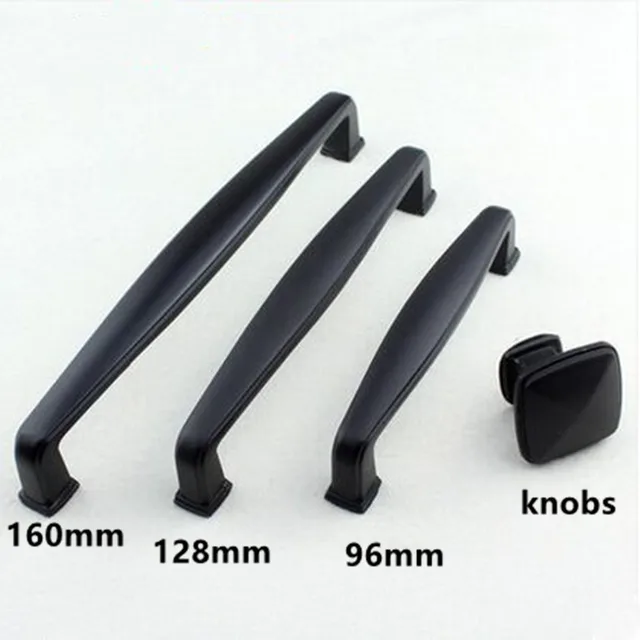 160mm modern simple furniture handle black kitchen cabinet dresser