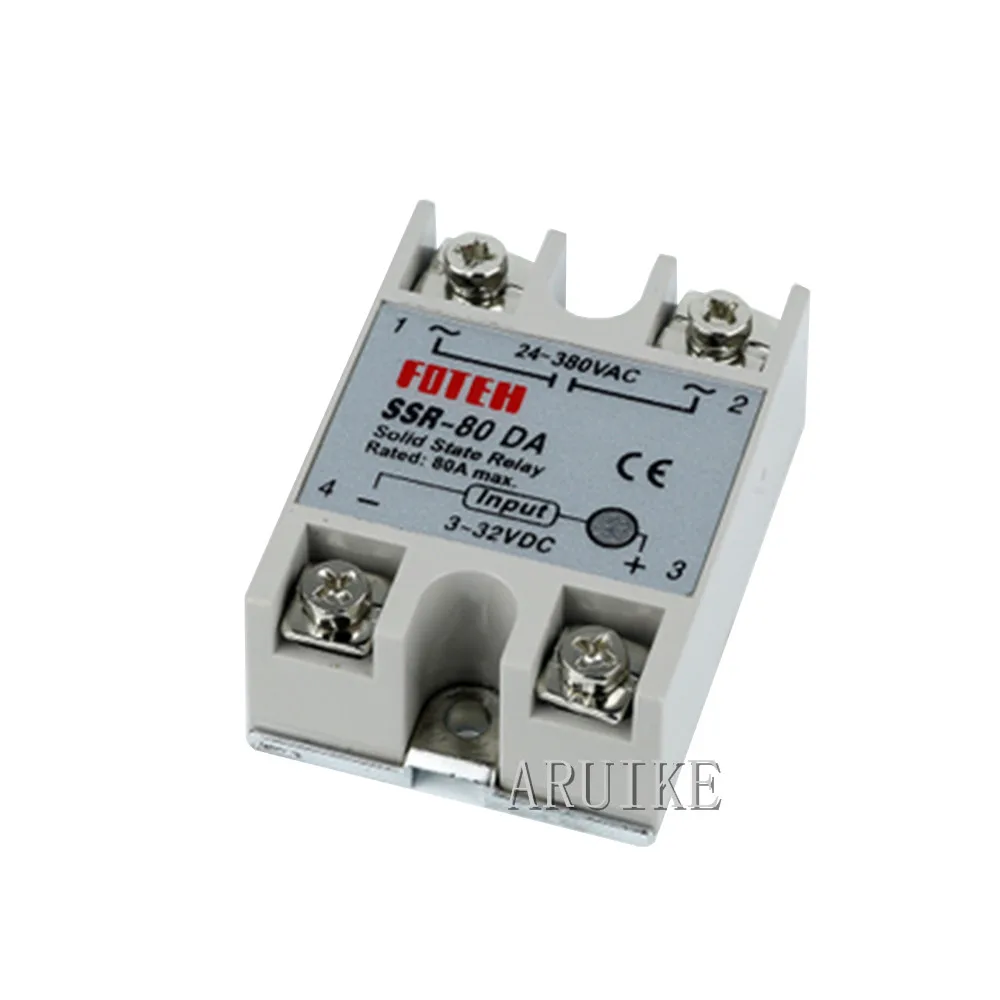 

Industrial Solid State Relay SSR 100A 80AA 90AA 120AA with Protective Flag SSR-100DA/120DA/80DA/90DA DC control AC
