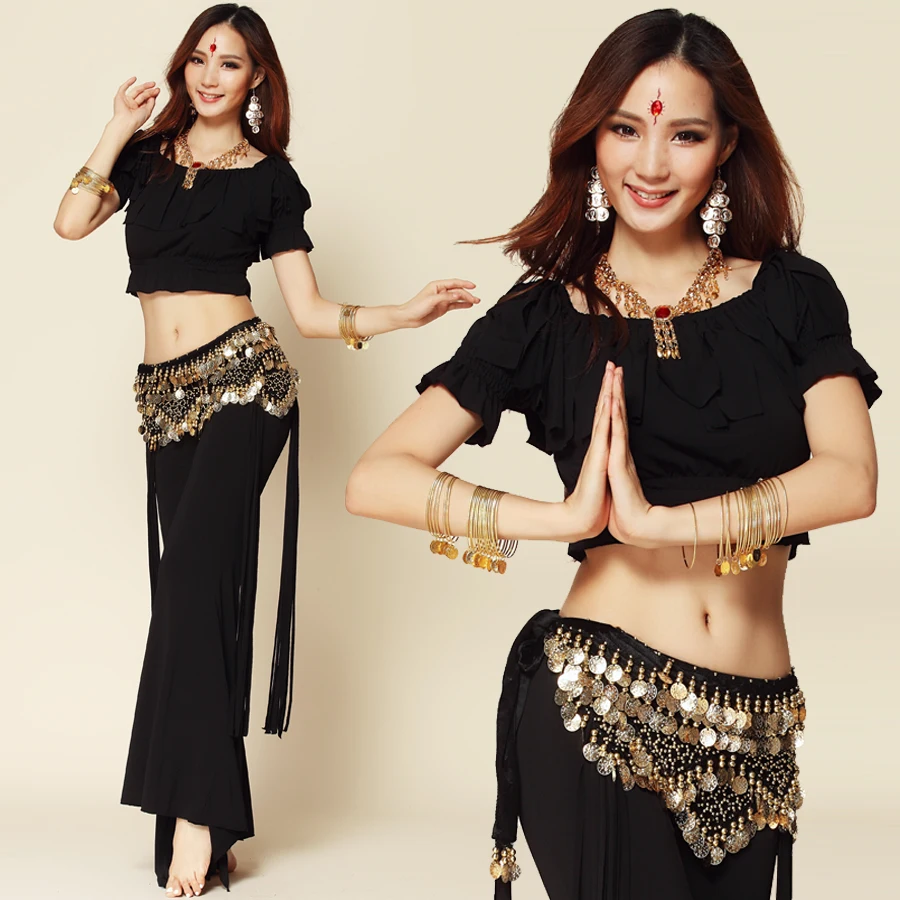 Женский хлопковый костюм для танца живота комплект из 2 предметов|belly dance suit|dance