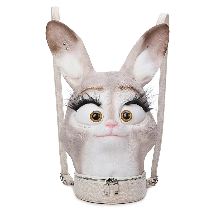 

Lovely Rabbit Bag Smiling Face Backpack Waterproof 3D Princess Cute Backpack Relief Creativity Summer Bag 2019 New Hot Selling
