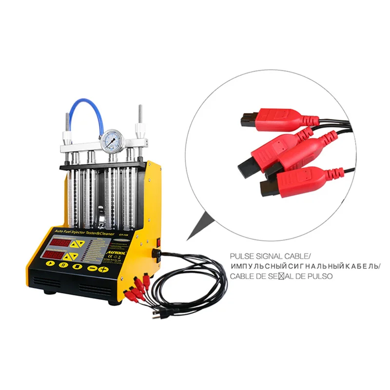 AUTOOL CT150 Топливная форсунка Cleaneing 4 цилиндра тестер моющего средства автомобиля с