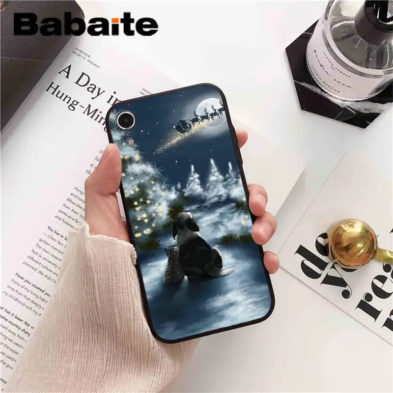 Babaite Merry Christmas Санта Клаус Олень DIY чехол для телефона для iPhone 6S 6plus 7plus 8 8Plus X Xs MAX 5 5S XR 11 11pro 11promax