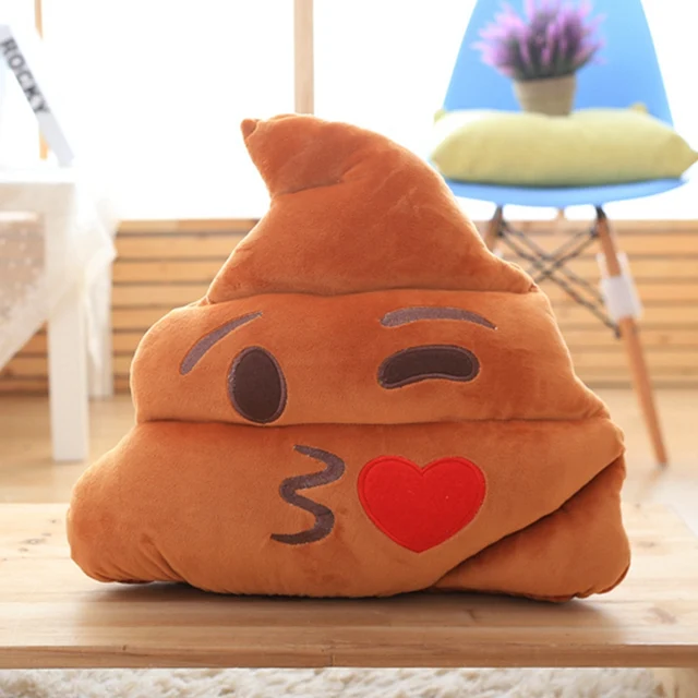 1pc Funny Stool Emoji Smiley Emoticon Cushion Pillow Stuffed Soft Poop