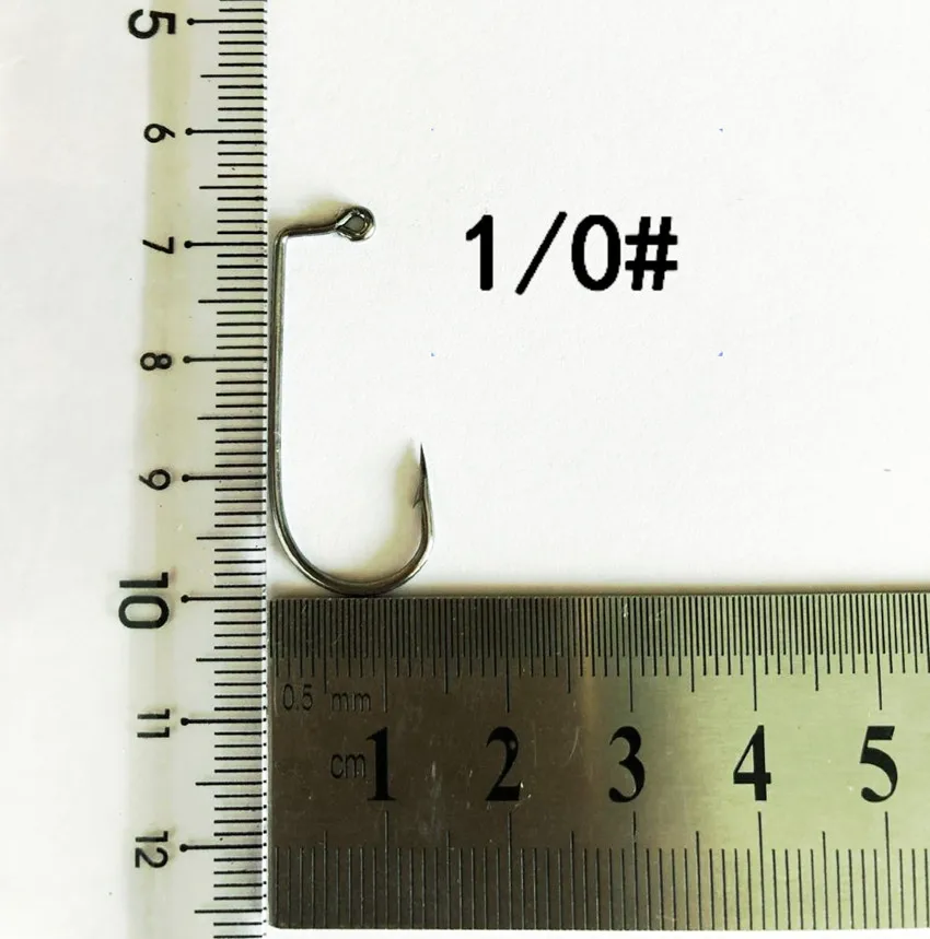 50 шт. 9147 Высокоуглеродистая сталь рыболовный крючок черный колючий 90 градусов Абердин смещение джиг рыболовные крючки Размер 8#-6/0 - Цвет: Size 1I0