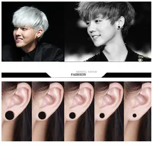 Панк круглая штанга нержавеющая сталь серьги-гвоздики для мужчин и женщин унисекс рок пирсинг черные серьги винтажные крутые ювелирные изделия