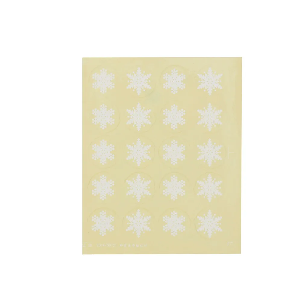 

200pcs/10 sheets Christmas Snowflake PVC Clear Self-adhesive label Sticker New Year Decoration 25mm