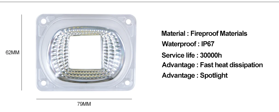 Светодиодный светильник для выращивания фитолампы с отражателем объектива 20 Вт 30 Вт 50 Вт 110 В 220 В COB светодиодный чип полный спектр светать