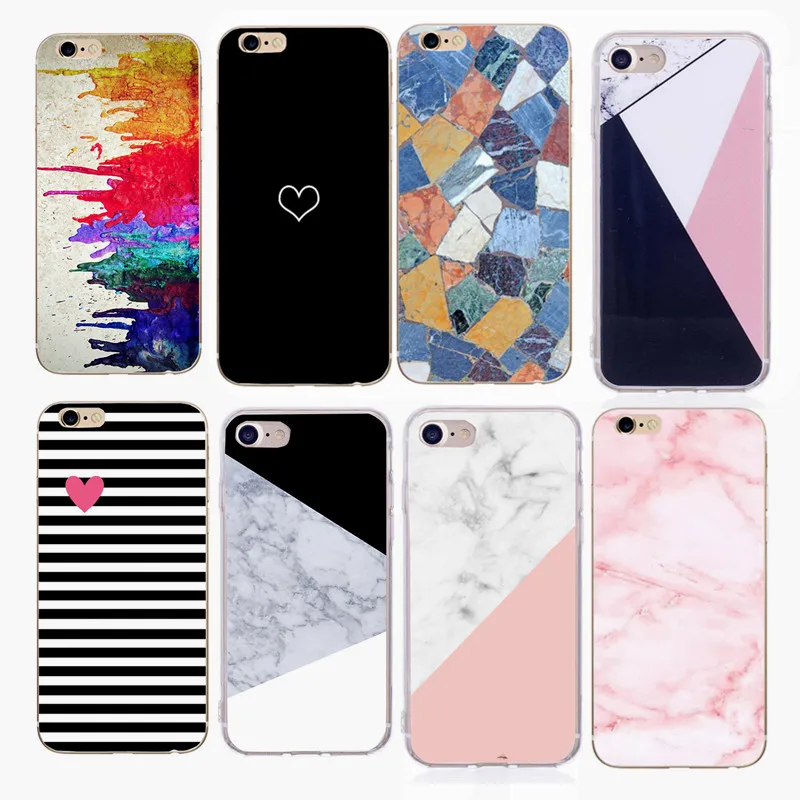 

For iphone X case Simple Marble Graffiti TPU Case for iphone 8 8Plus Silicone case for iphone 6 7 7plus 5 5S SE SX 10 oft shell