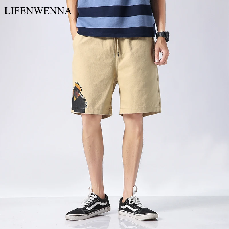 Новинка, мужские шорты,, повседневные пляжные шорты, мужские качественные шорты с завязками на талии, модные брендовые пляжные шорты, большие размеры 5XL