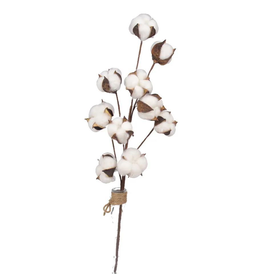 1Pc Dried Fake Cotton Flower Artificial Plant Floral Branch Party Home Decor Hot