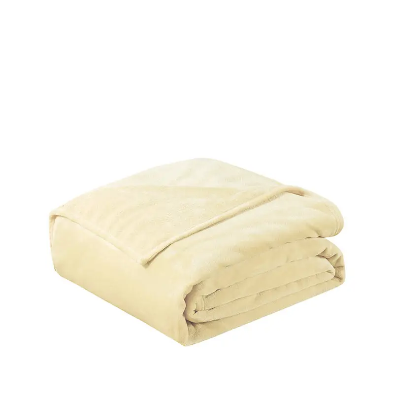 Фланелевое Одеяло из кораллового флиса, полиэстер, черный цвет, 5 размеров, норка, покрывало для дивана, плед, простыня, мягкое одеяло, s на кровать - Цвет: Lt yellow