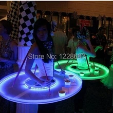 Этап шоу светодиодный свет бар придвижной столик НЛО DS День рождения Производительность Костюм Платье Костюмы Show официант светодиодный лоток