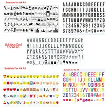 Leedome светильник для кинотеатра, коробка для кинотеатра A4 A5, светильник для кинотеатра, коробка для творчества, светильник, красочные буквы и знаки, карты и цифры, ночная лампа