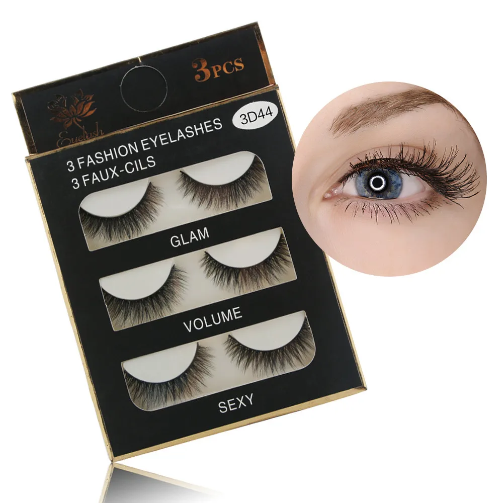 False Eyelash 1 Box Luxury 3D False Lashes Fluffy Strip Eyelashes Long Natural Party P 827in