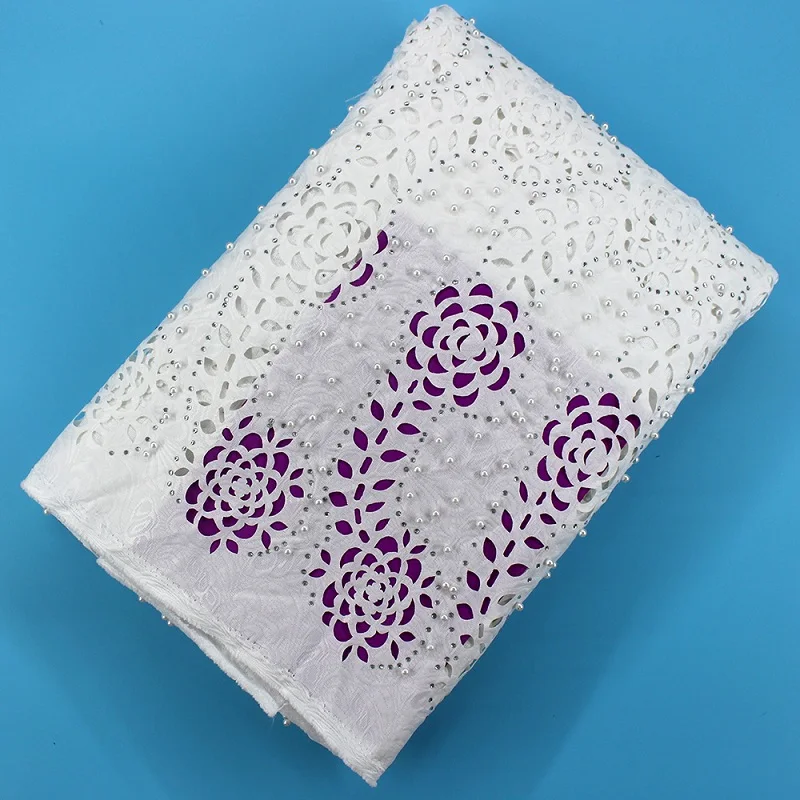 

New latest nigerian french laser cut lace fabric Embroidered High Quality African Lace Fabric 2018 Lace Fabric For Party SH008