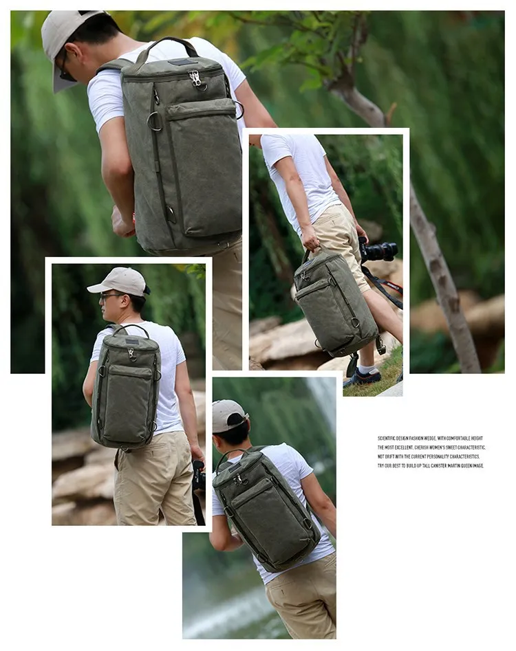 Стильная мужская уличная сумка-мешок многофункциональная мужская дорожная сумка Environ Мужская Таль Холщовый Рюкзак Повседневная сумка на