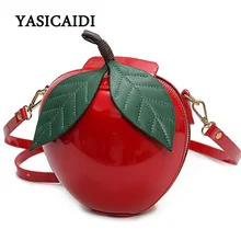 Femmes Bandoulière Sacs Célèbre Marque Rouge Circulaire Apple Sac Mode Femme Messenger Sacs Feuilles Mini Sacs pour Adolescent Filles