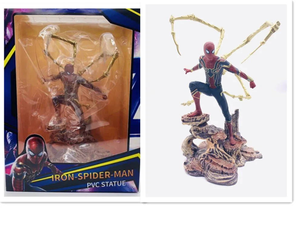 

26cm Avengers Infinity War IRON-SPIDER-MAN PVC Statue Collection of doll gifts