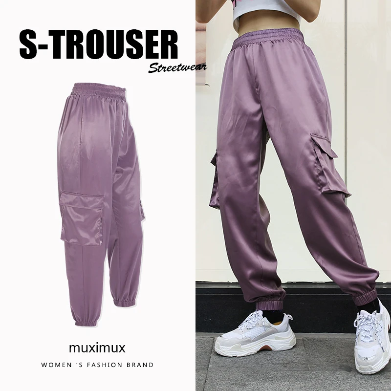 

2018 Autumn Women Winter Pants Series Streetwear Stain High Waist Sweatpants Joggers Trousers Pants For Women