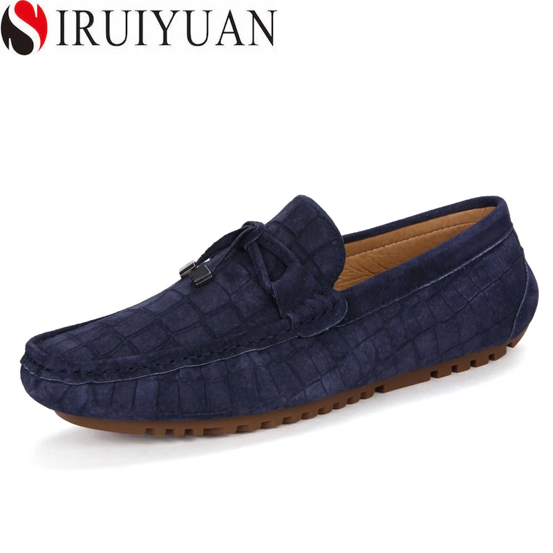 

SIRUIYUAN Brand 2017 New High Quality Genuine Leather Shoes Casual Men Shoes Men Loafers Slip-on Driving Shoes Chaussure Homme