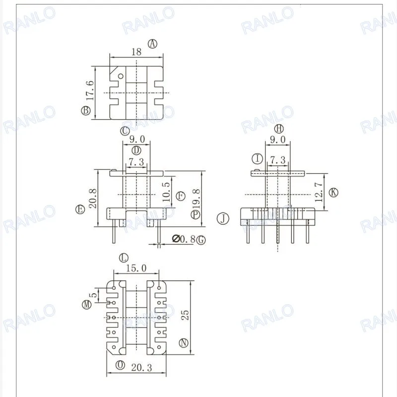 EE25 5+ 5pin Трансформатор бобины PC40 ферритовый сердечник вертикальный