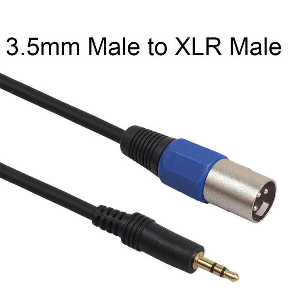 1.5m 3.5mm Stereo Male Plug Connector Cable To Microphone XLR Audio 3Pin Jack Speaker XLR Male For DVD Microphone Speaker Mixer