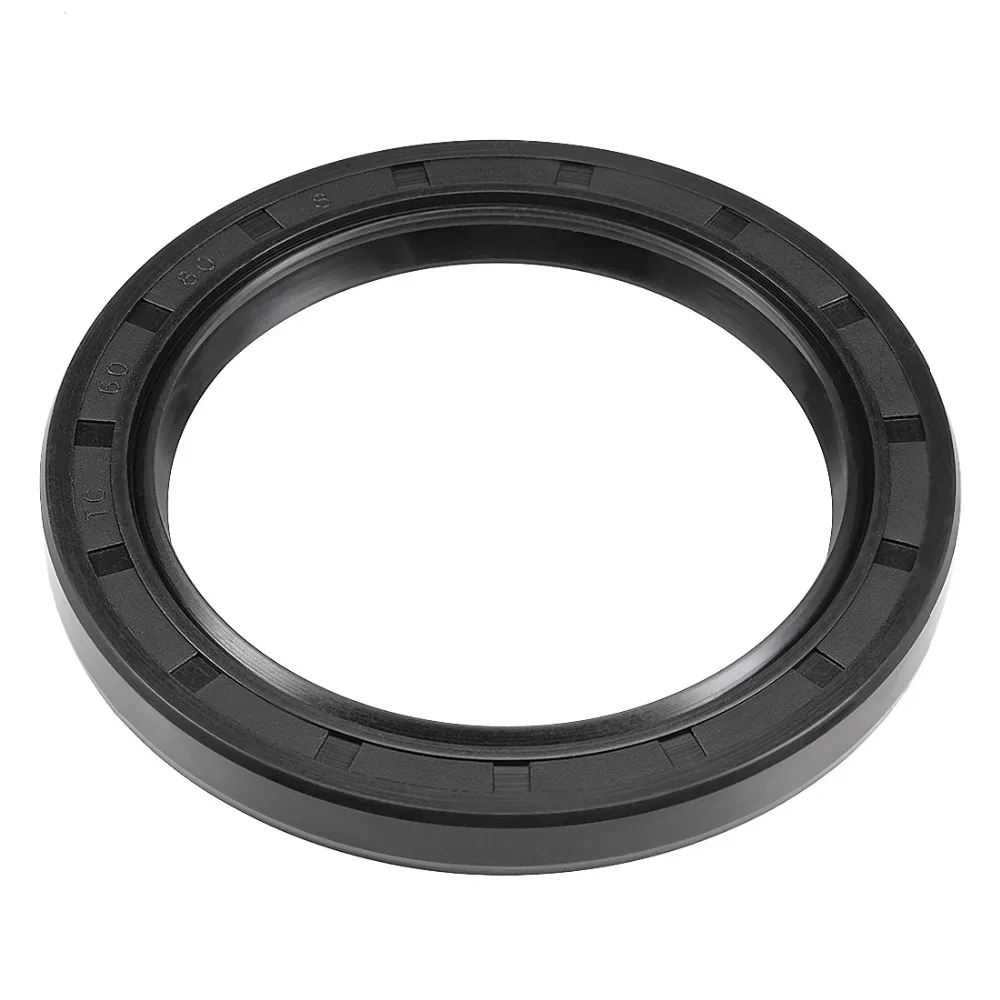 Uxcell Oil Seal TC 60 x 80 x 8/10mm Nitrile Rubber Cover Double Lip