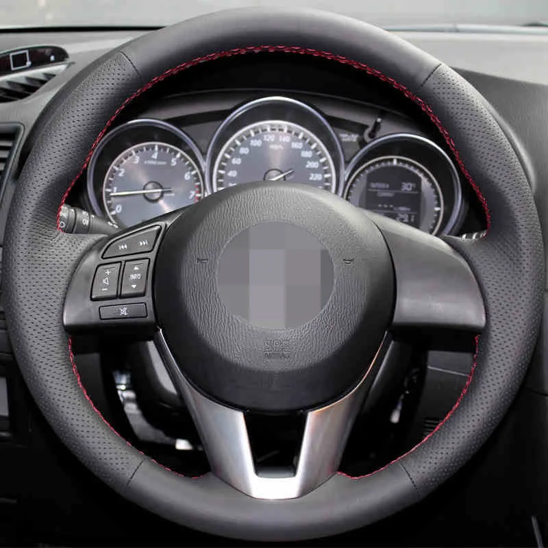 Buy Black Artificial Leather Car Steering Wheel Cover for Mazda CX 5 CX5 Atenza