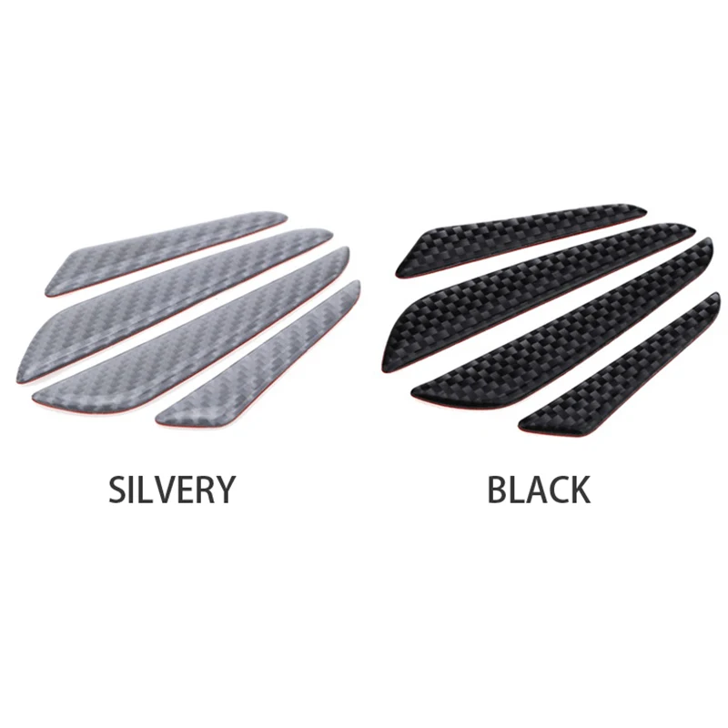 Car Door Edge Guards Car Door Protector Car Door Anti Collision Strip Car Door Edge Protector 4PCS Car Door Guard Carbon Protector Strips Edge Guards Trim Molding Protection Strip Tuning Universal Styling Rubber Silane