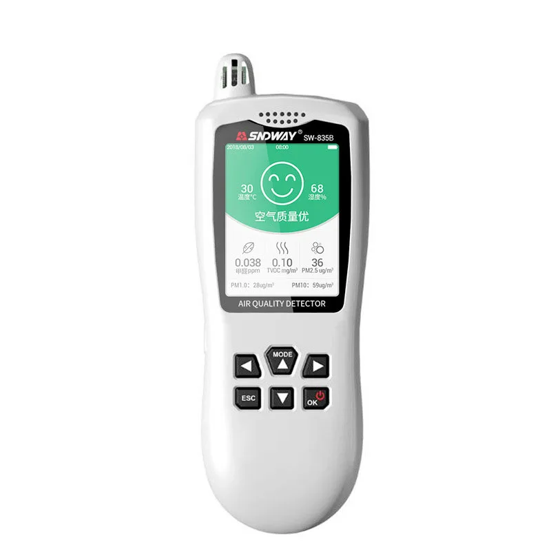 Air quality detector formaldehyde TVOC PM2.5 PM1.0 PM10 dust particle measurement temperature hygrometer | Инструменты