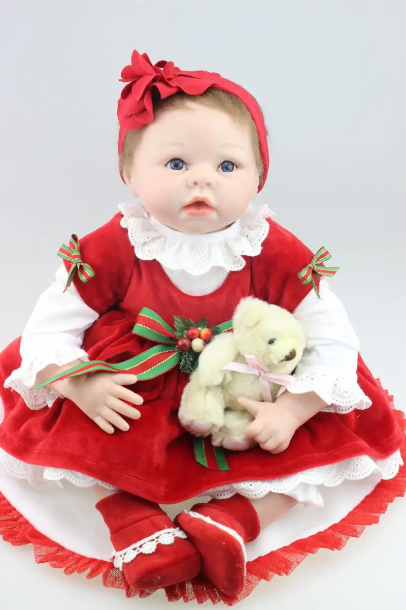 55cm Simulation Lifelike Silicone Vinyl Reborn Baby Doll ...