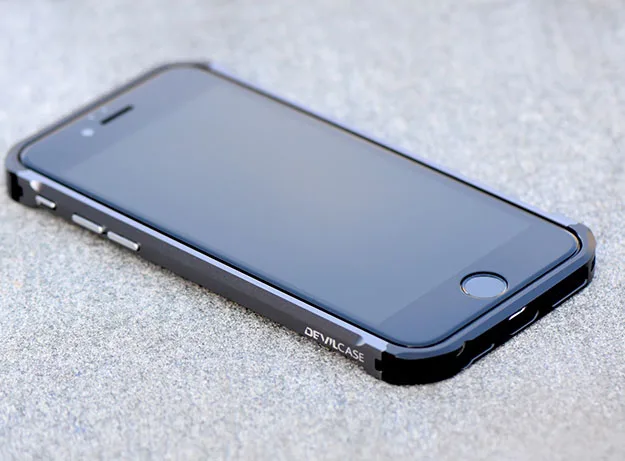 DEVILCASE тип X для iPhone 6 6s полностью алюминиевый Гибридный Металлический бампер рамка модные розовые золотые защитные чехлы с ЧПУ вырез 6 6s - Цвет: black top gray side