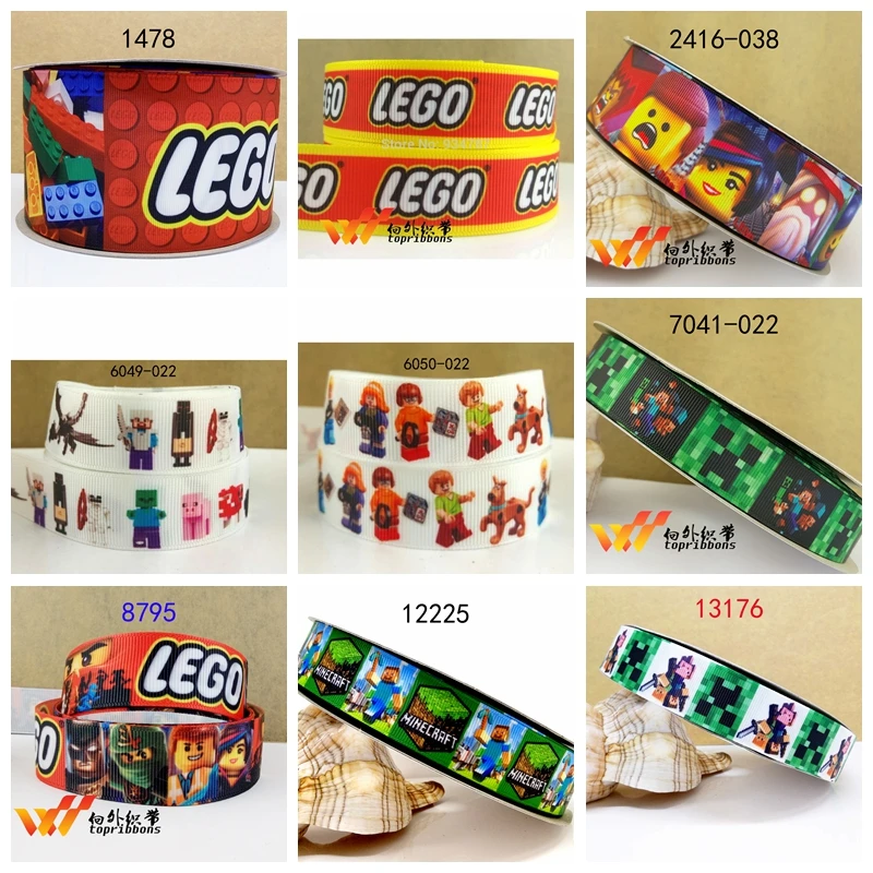 

Free shipping 50 yard cartoon printed grosgrain ribbon 13176