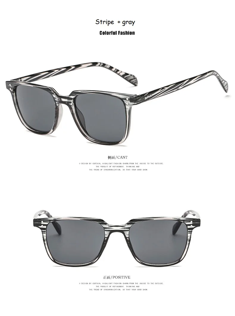 Новые модные солнцезащитные очки мужские брендовые дизайнерские Квадратные Солнцезащитные очки Мужские Ретро Винтажные Солнцезащитные очки для вождения UV400