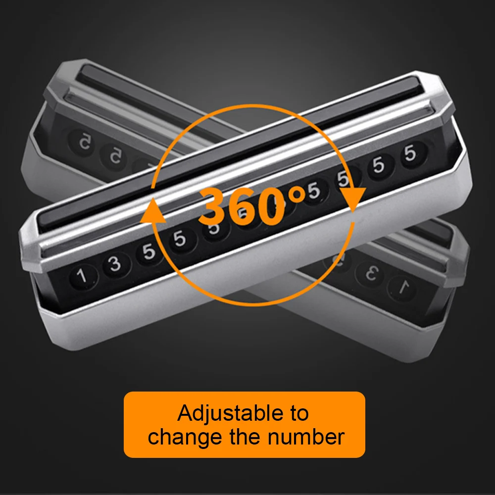 

1pc Temporary Phone Number Car Parking Card Creative Privacy Protection Instantly Switch the Number of Display and Hide for Auto