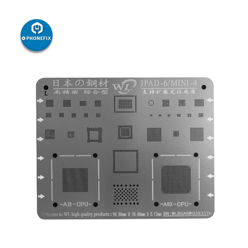 Паяльный шаблон для Ipad 0 12 Mini 1234 2345 мм многоцелевой наборы трафаретов пайки BGA из