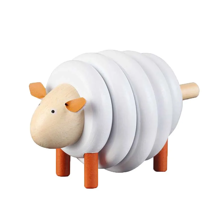 Деревянные игрушечные Овцы животных DIY блоки съемный собирать игрушки в мешках