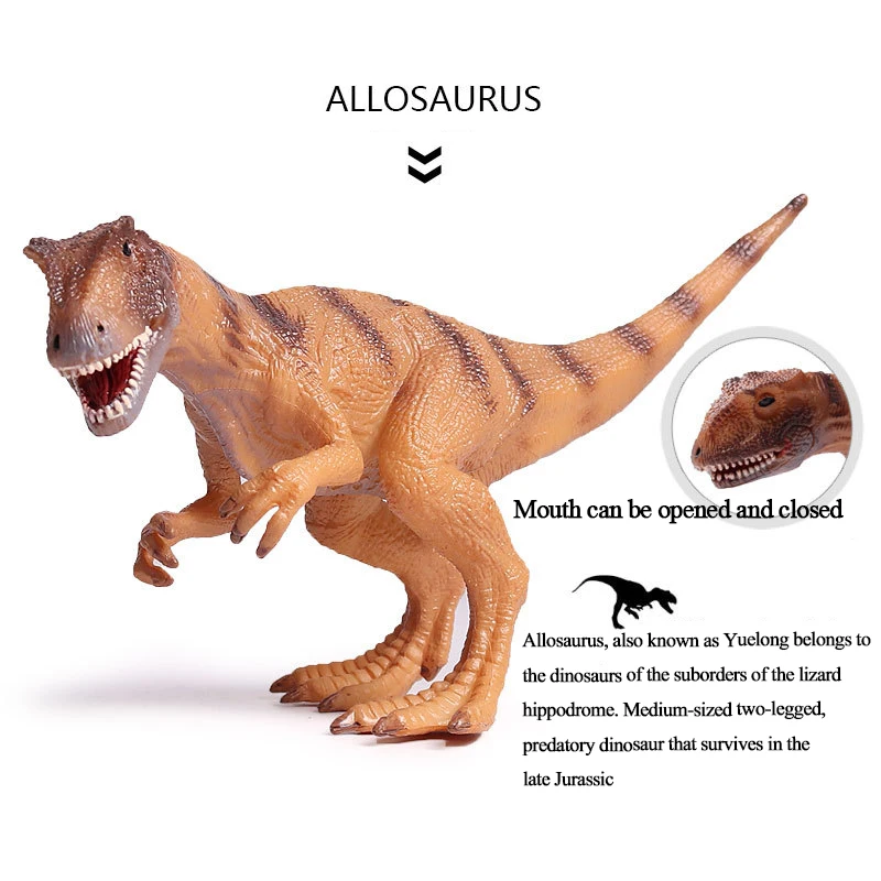 Фигурка Парк Юрского периода Allosaurus динозавр ПВХ игрушка Коллекция Модель