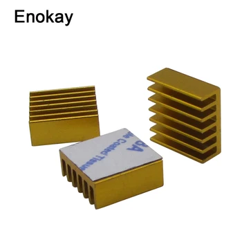 

Wholesale 50 Pieces Aluminum Cooling Heat sink 14x14x6MM Golden Chip CPU GPU VGA RAM LED IC Heatsink Radiator Cooler