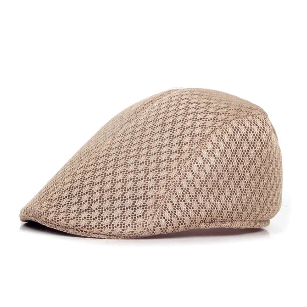 Unisex 2018 Men Summer Berets Hat Lace Hollow Out Caps Retro Sunhat