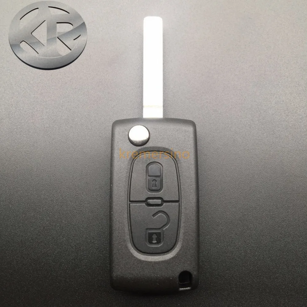 

Remote key for Peugeot Citroen 2 buttons 433MHz old model cover remote key for PSA Group