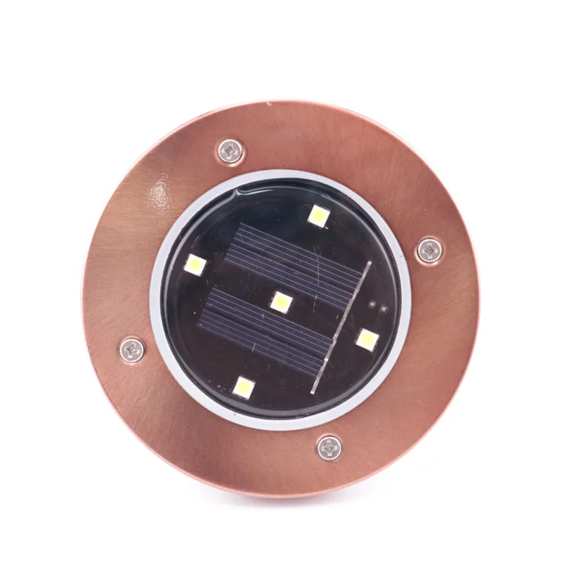 5leds Наружная солнечная энергия светодиодный светильник IP65 Водонепроницаемый газон подземные садовые украшение для сада Lampara с 5-светодиодный 8-светодиодный WW CW 50 шт./партия - Испускаемый цвет: 5leds