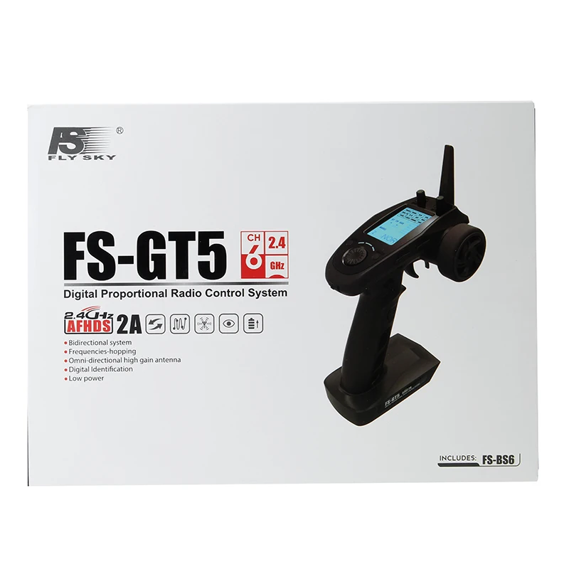 Flysky FS-GT5 2,4G 6CH RC детали лодки передатчик с FS-BS6 приемник встроенный гироскоп Fail-Safe