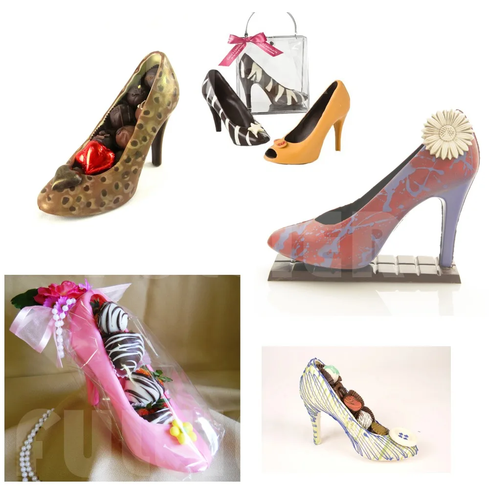 Большой размер 3D женские туфли на высоком каблуке Форма обуви пластиковые формы шоколада, украшение торта конфеты желе поликарбонатная форма Кондитерские инструменты для выпечки